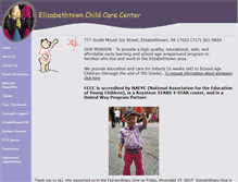 Tablet Screenshot of etownchildcare.org